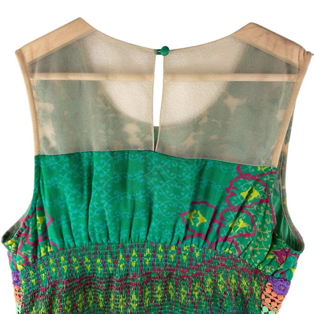HEMANT & NANDITA Green and Yellow Printed Maxi Dress - Picture 8 of 13
